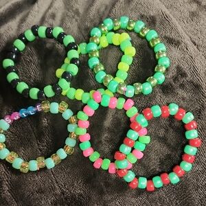 Colorful Beaded Kids Bracelets Set